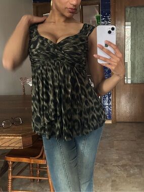 Express Animal Print Top (XS)